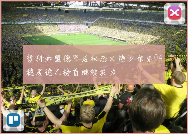 哲科加盟德甲后状态火热沙尔克04稳居德乙榜首继续发力